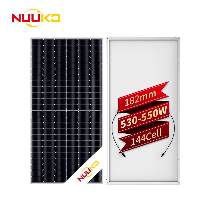 Nuuko 550 Watt Solar Panels Mono PERC Half Cut Solar Panels for Solar Energy Storage System