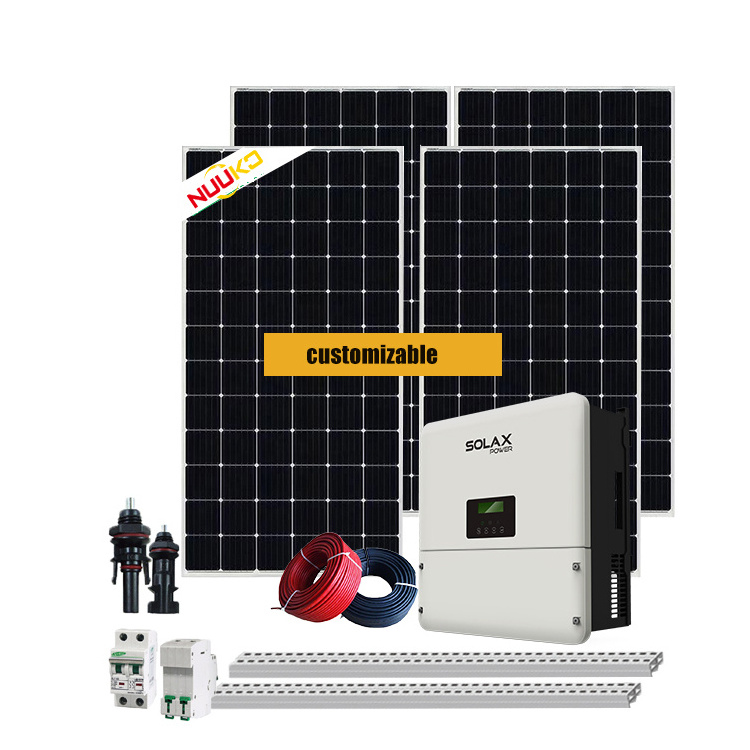 Nuuko 1kw 3kw 5kw 6kw 8kw 10kw 15kw outdoor solar panel energy system with battery portable power station solar generator 5000w