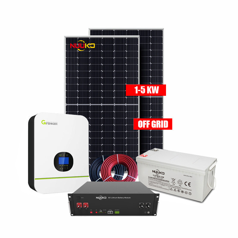 Nuuko 1kw 3kw 5kw 6kw 8kw 10kw 15kw outdoor solar panel energy system with battery portable power station solar generator 5000w