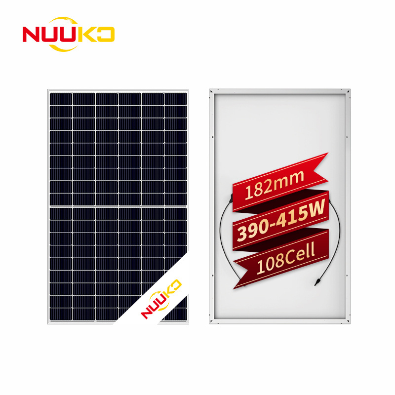 Nuuko PV Module 400W Monocrystalline Solar Panels 405W 410W Photovoltaic Panel for Home Solar System