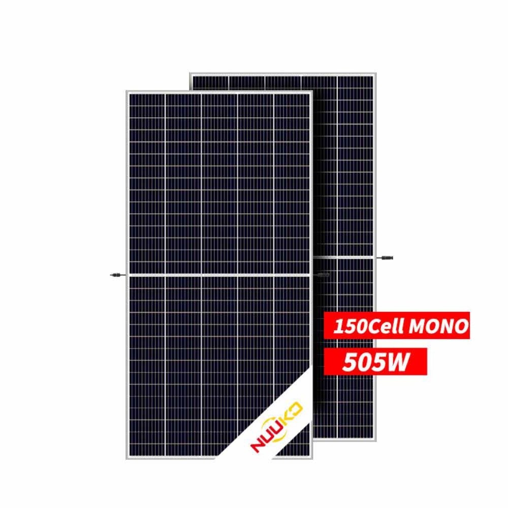 NUUKO 485W 490W 495W Bifacial Solar Panel Half Cell 210mm solar power generator china wholesale solar system home power