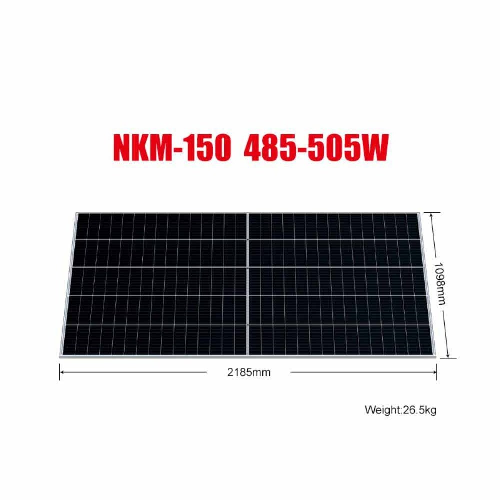 NUUKO 485W 490W 495W Bifacial Solar Panel Half Cell 210mm solar power generator china wholesale solar system home power