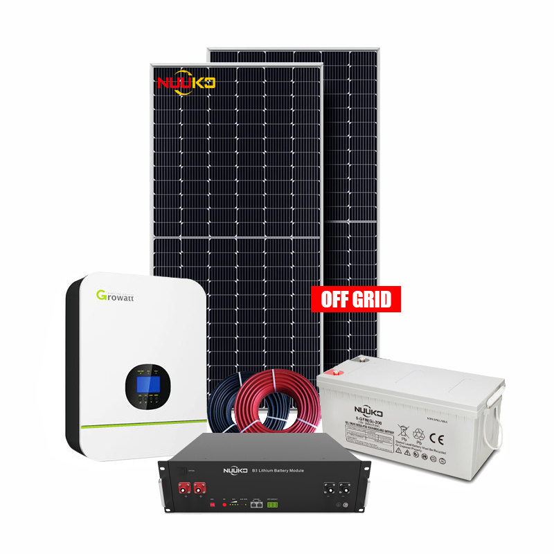 Nuuko 1kw 3kw 5kw 6kw 8kw 10kw solar panel energy commercial system Complete Kit Price of Photovoltaic Solar Panels Generator