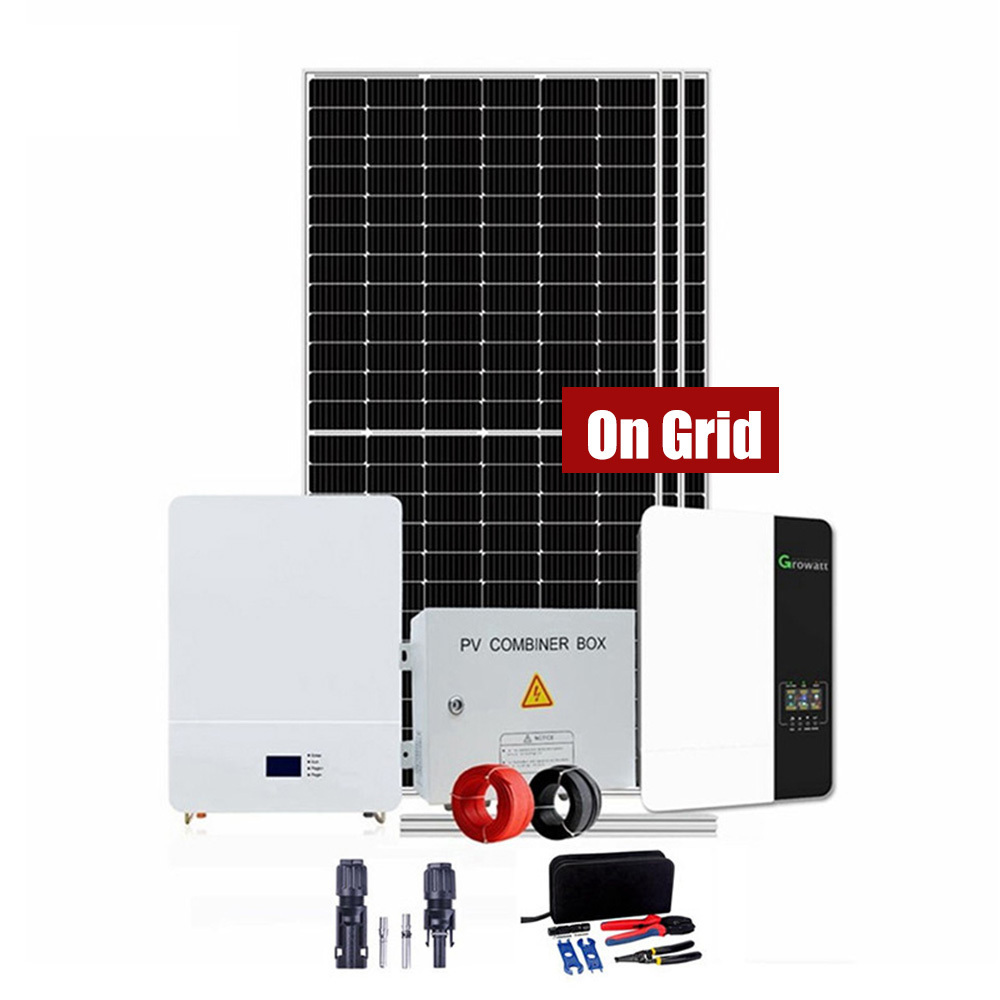 Complete Set Solar Energy System On Grid 5KW 10KW 20KW 30KW 40KW 50KW Energy Storage Solar Power System Cost