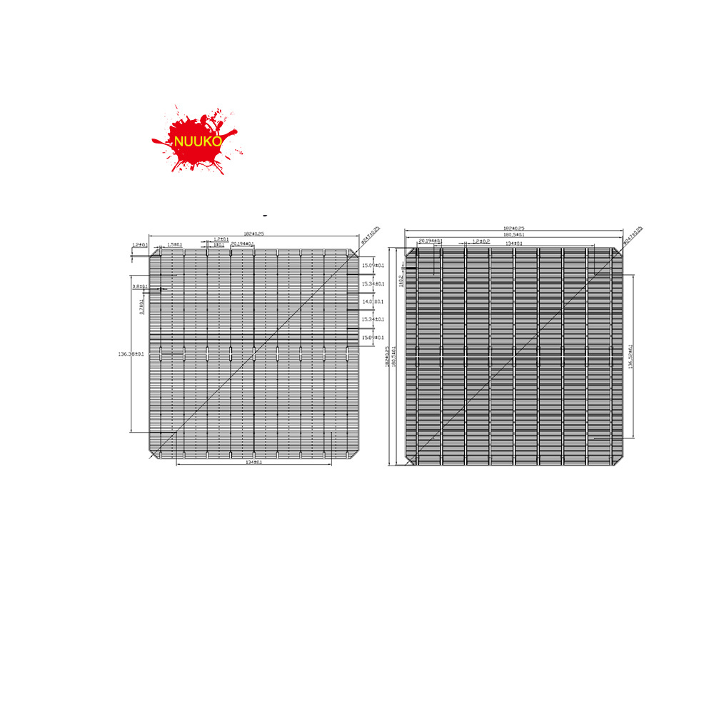 A grade Tier 1 Aiko solar cell 182x182mm 10bb bifacial mono perc solar cells for solar panels