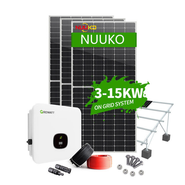 Nuuko 1kw 3kw 5kw 10kw on grid solar system golden supplier free energy generator magnet panneau solaire 5000w solar home kit