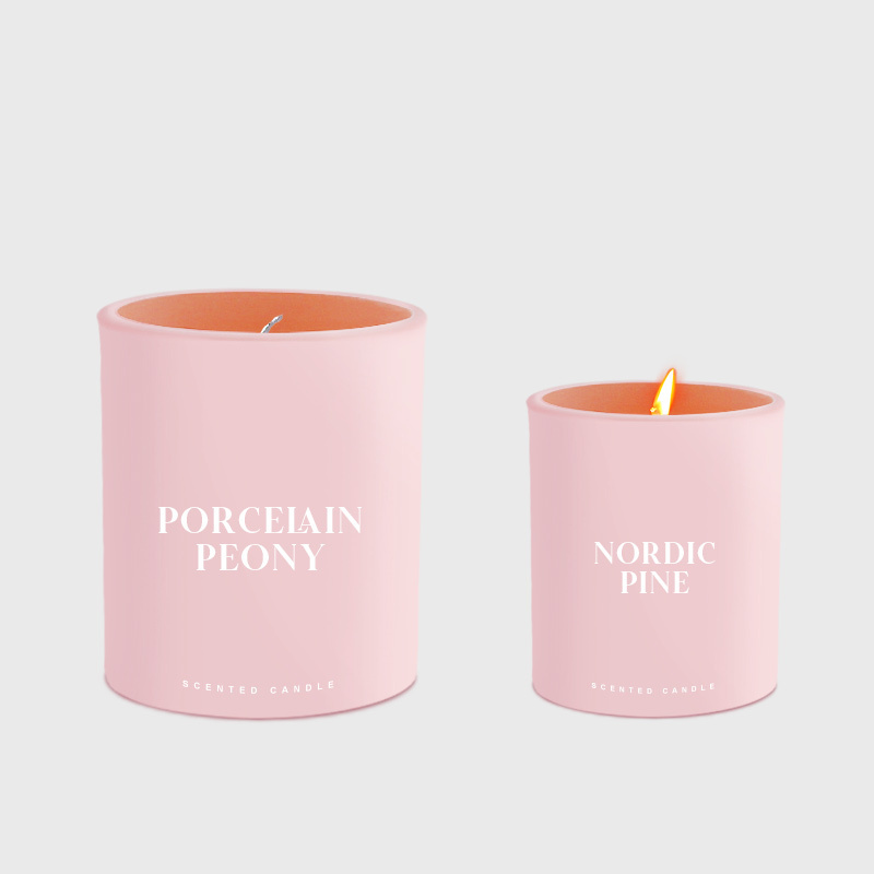 8OZ 100% Natural Soy Wax Candle Wholesale Pink white Scented Candles Custom Logo And Packaging