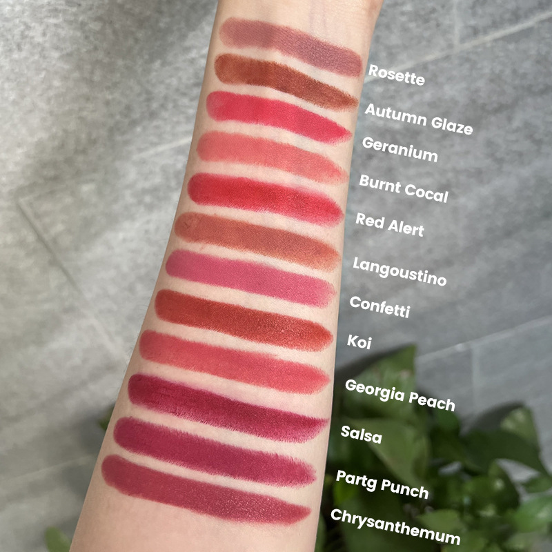 12 colors matte organic lipstick Cruelty Free velvet creamy lipstick manufacturer vegan custom private label matte lipstick