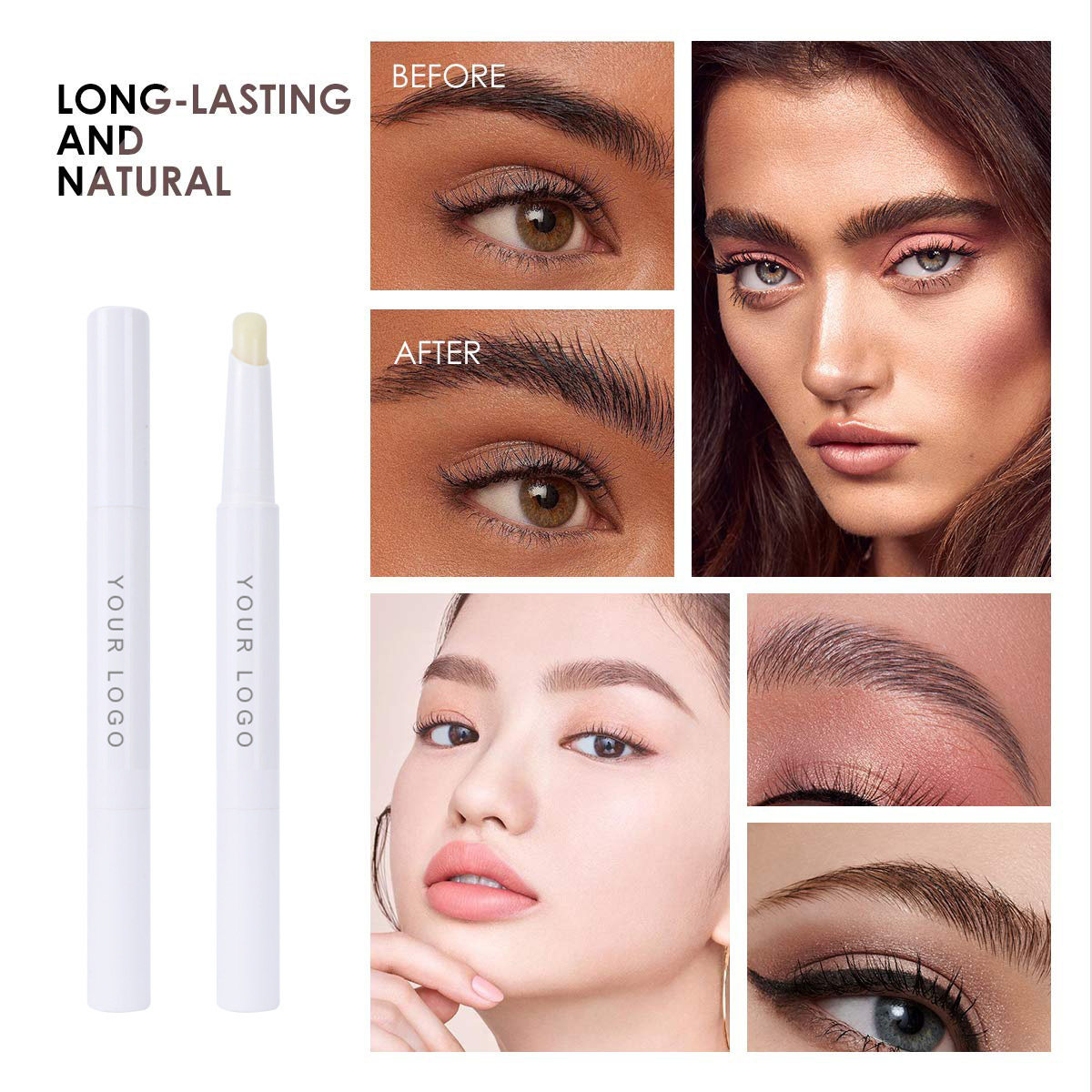 Shaping eye brow balm pencil Customized styling eyebrow pencil brow crayon wax pen private label wholesale