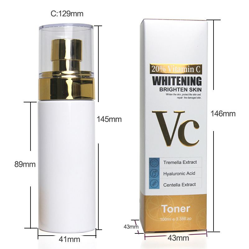 20% vc toner 100ml moisturizing anti-acne whitening face vitamin C repairing hyaluronic acid facial toner skin care toner spray