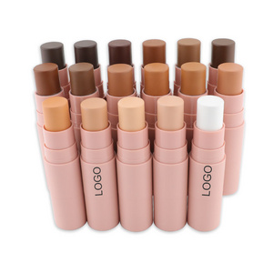 Tube and Color Choose Freely Private Label Makeup Foundation Face Concealer Pro Cream Bronzer Contour Stick With Brush