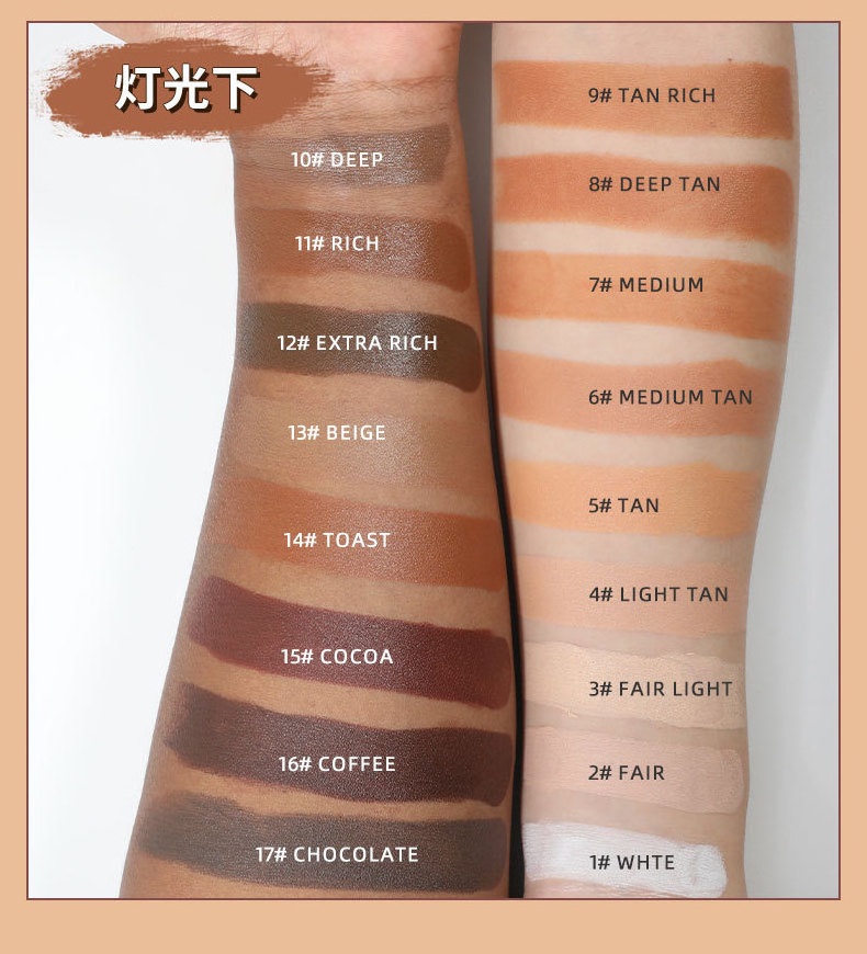 Tube and Color Choose Freely Private Label Makeup Foundation Face Concealer Pro Cream Bronzer Contour Stick With Brush