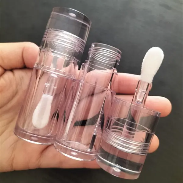 New design custom 5.5ml lip gloss containers clear lipgloss tube large volume