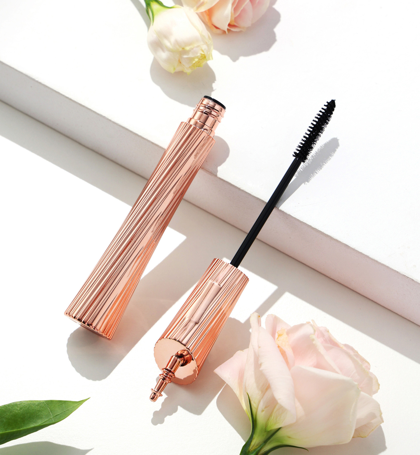 Cruelty free rose gold mascara low MOQ customized waterproof mascara OEM Volume Natural Mascara