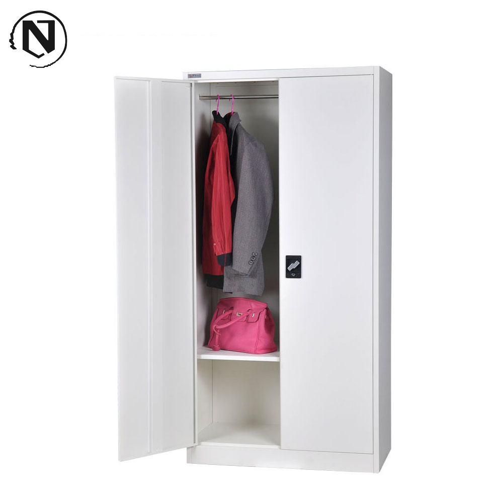 High Quality Multi-function  Design Bedroom Metal Wardrobe Closet With Clothes Hanger Rod