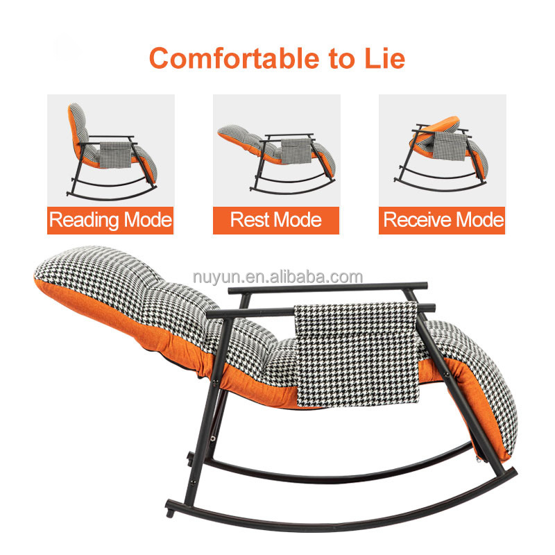 Modern Living Room Furniture Folding Lazy Chairs Sofa Bedroom Relaxing Recliner Leisure Swing Rocking Chair