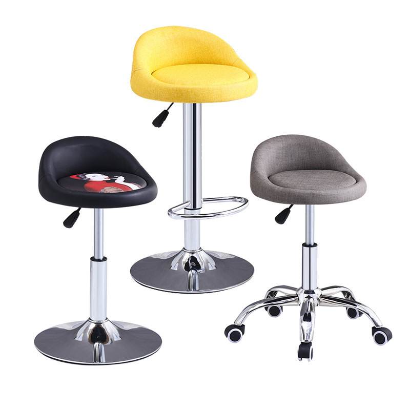 Optional colors Swivel Straps Leather Stainless Steel Modern Bar Stools Removable Bar chairs