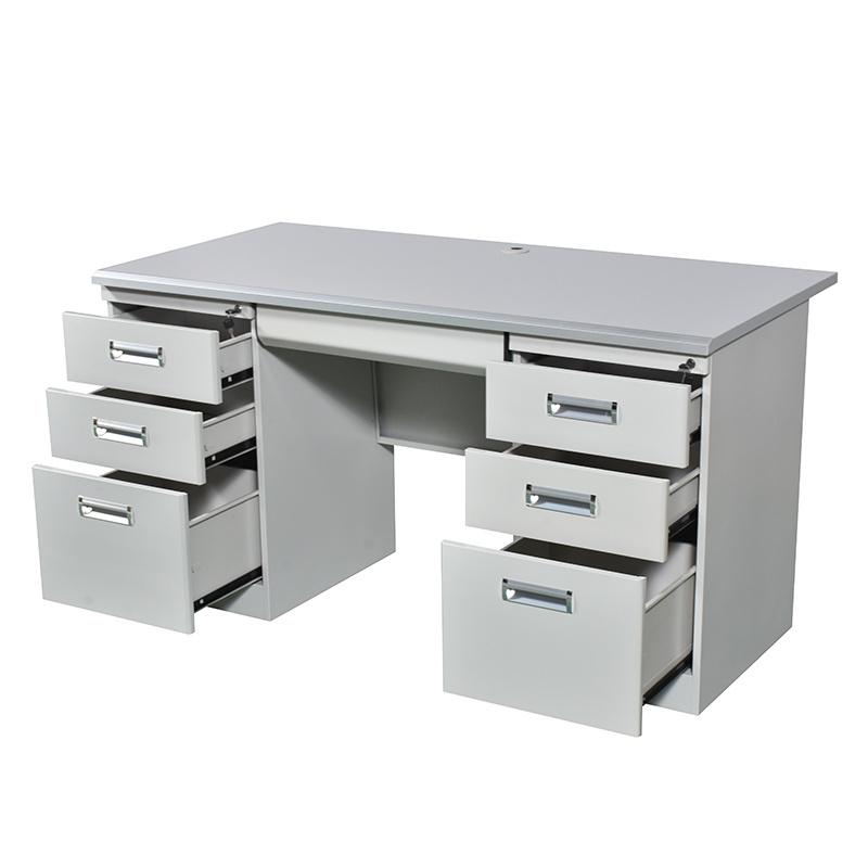 Computer Desk Study Table With Drawers modern lock  office furniture