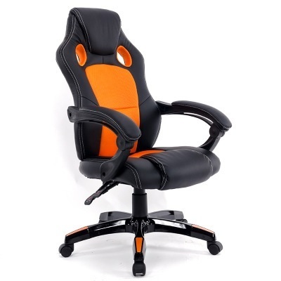 Hot selling Glod Adjustable hight Reclining PU Leather PC Computer Gaming Racing Seat Chair