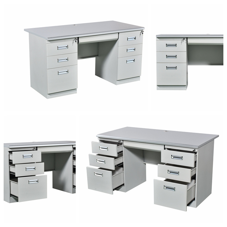 Computer Desk Study Table With Drawers modern lock  office furniture