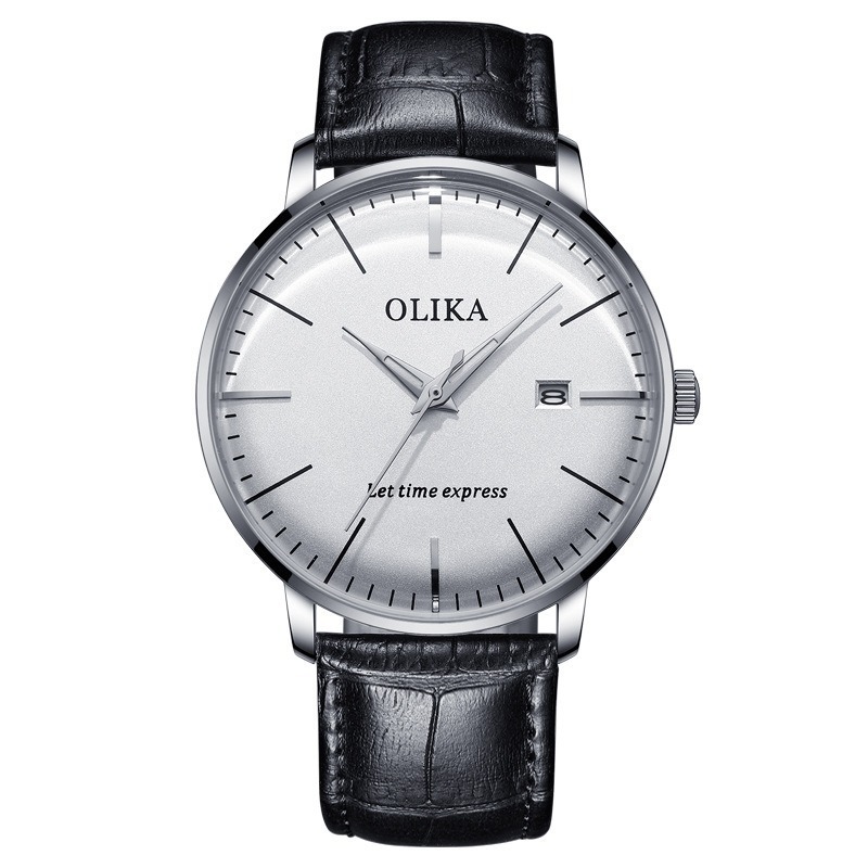 Top Brand OLIKA Curved Glass Men Clock Watches with Japan Battery 30m Waterproof Wristwatches with Date Japan Movement