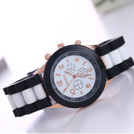 Dual-colour jelly watch quartz  Geneva Ladies Watch