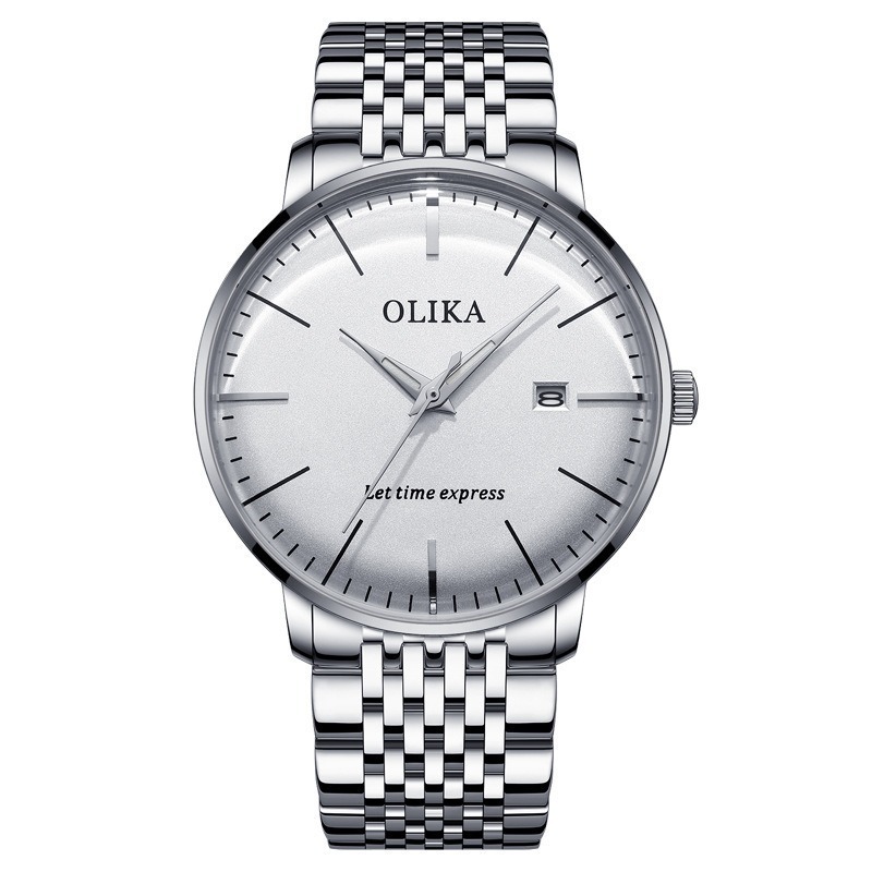 Top Brand OLIKA Curved Glass Men Clock Watches with Japan Battery 30m Waterproof Wristwatches with Date Japan Movement