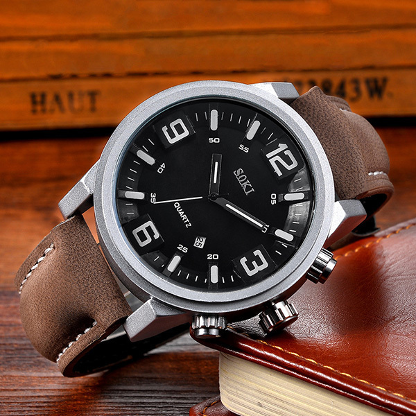 Men's Brand SOKI new trend business boutique watches casual students quartz sports watch