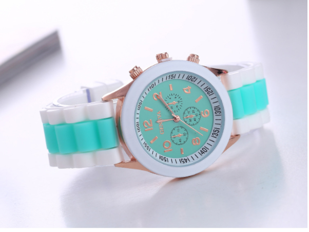 Dual-colour jelly watch quartz  Geneva Ladies Watch