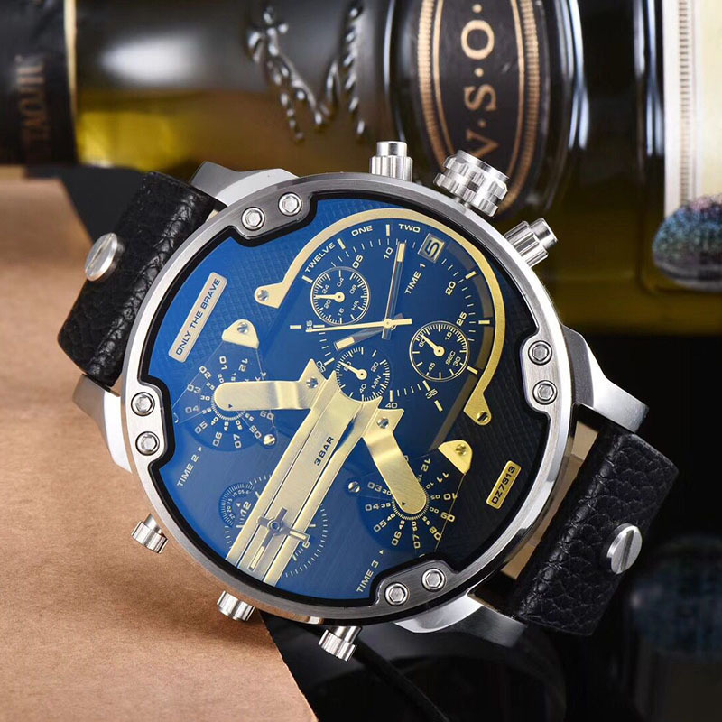 OEM 7313 custom 30 atm water resistant luxury men gold plated watch with stainless metal watch dz strap