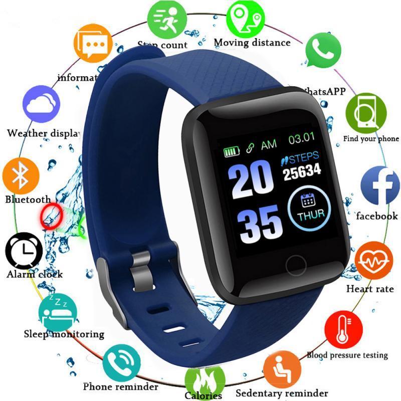 Factory Cheap 116plus Smart Watch Waterproof Heart Rate Blood Pressure Monitoring Smart Watch for Smart Phone