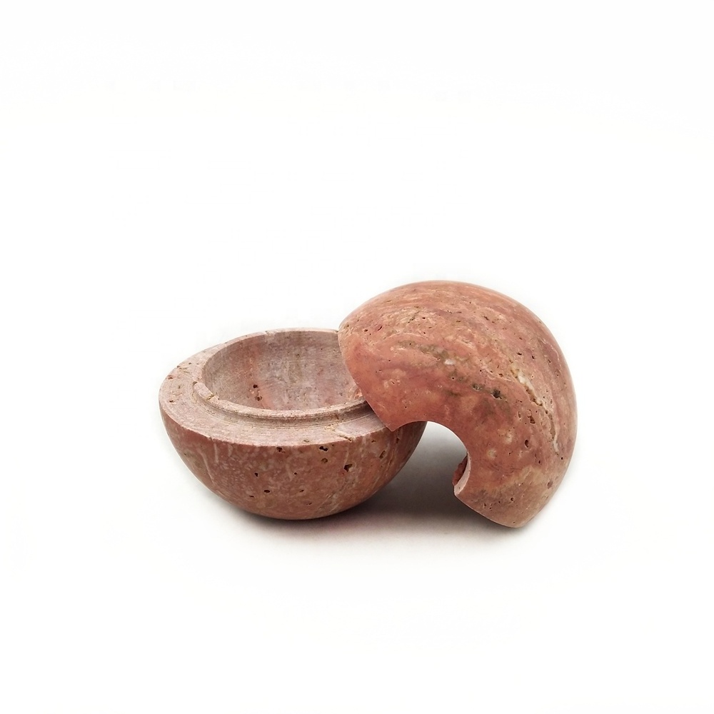 Nanwei Quality Red Travertine Ball Custom Designed Incense Burner