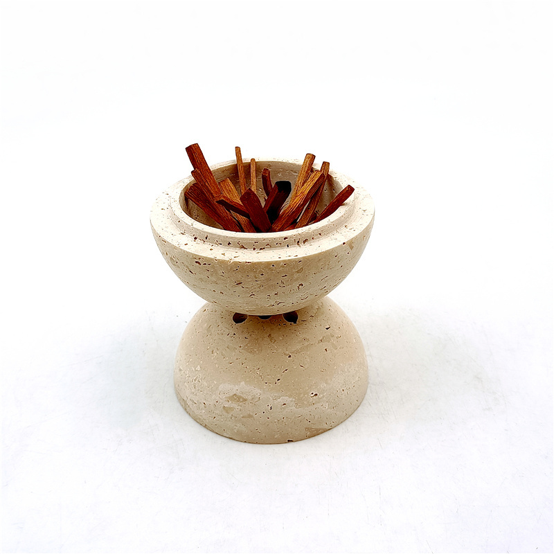 nanwei Wholesale Price Customize Color Sphere Incense Holder Nature Stone Crafts