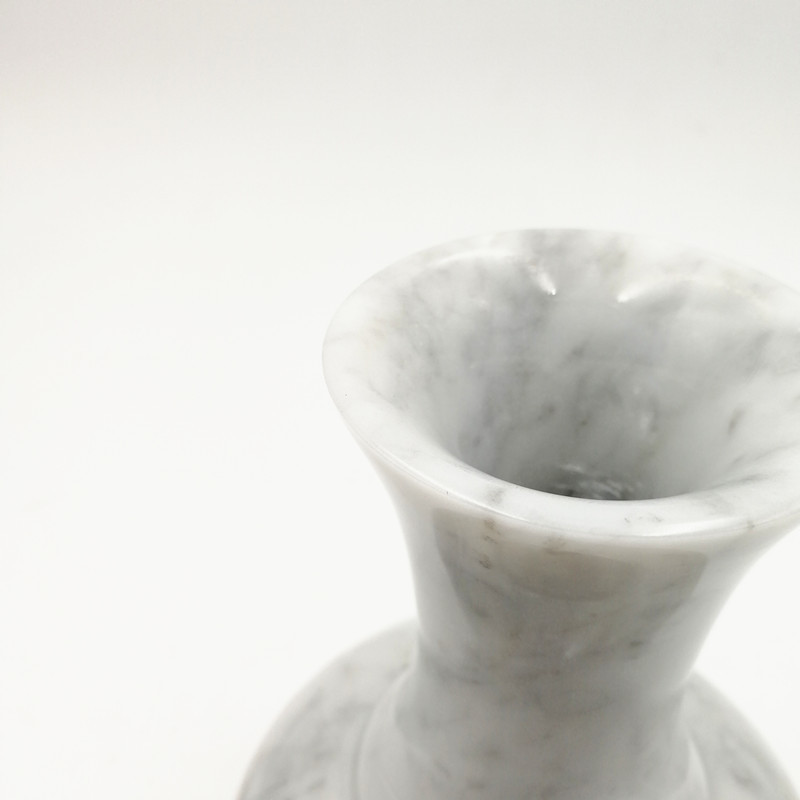 Classic China style custom logo marble stone flower vase