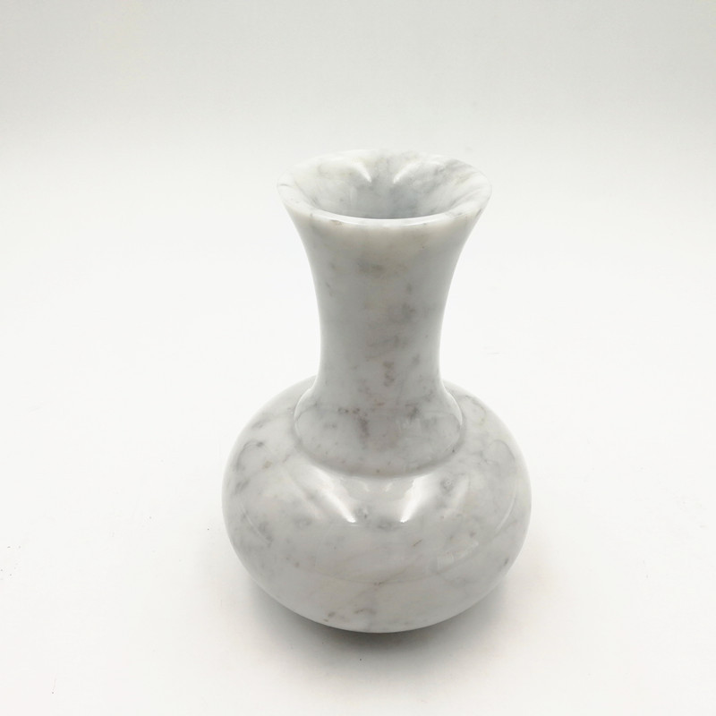 Classic China style custom logo marble stone flower vase