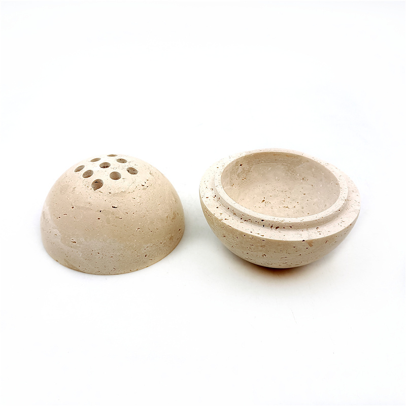 nanwei Wholesale Price Customize Color Sphere Incense Holder Nature Stone Crafts