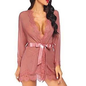 Plain Sexy Nightgown Feather Robe Satin Bridal Boudoir Robe With Fur Fluffy Sleeves Chiffon Lingerie Long Wedding Robe Women