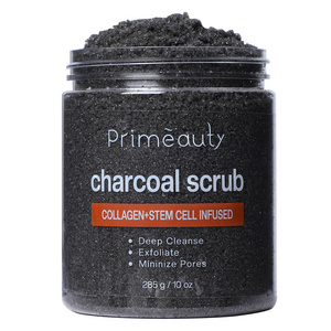 OEM Custom Face Shower Scrub Skin Exfoliant Skin Care Deep Cleansing Whitening Organic Vegan Natural Charcoal Body Scrub