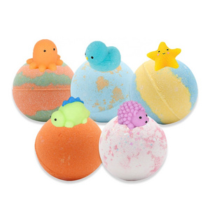 Amazing Wholesale Colors Vegan All Natural Cute Kids Toys Inside Surprise Bath Bomb with Toy