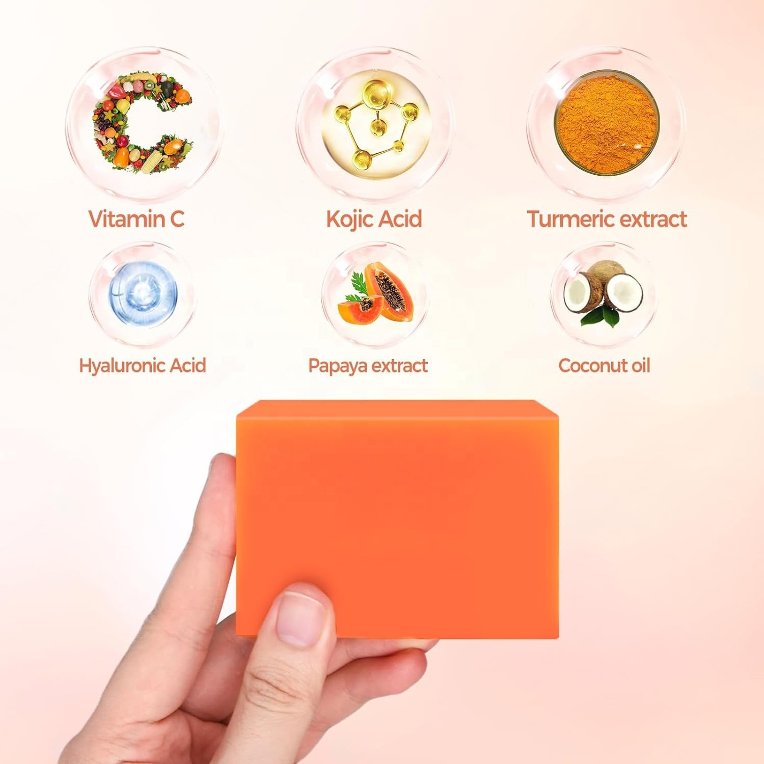 kojic acid soap bar face soap acne carrot  lemon turmeric vitamin c retinol whitening brightening original savon kojie san soap