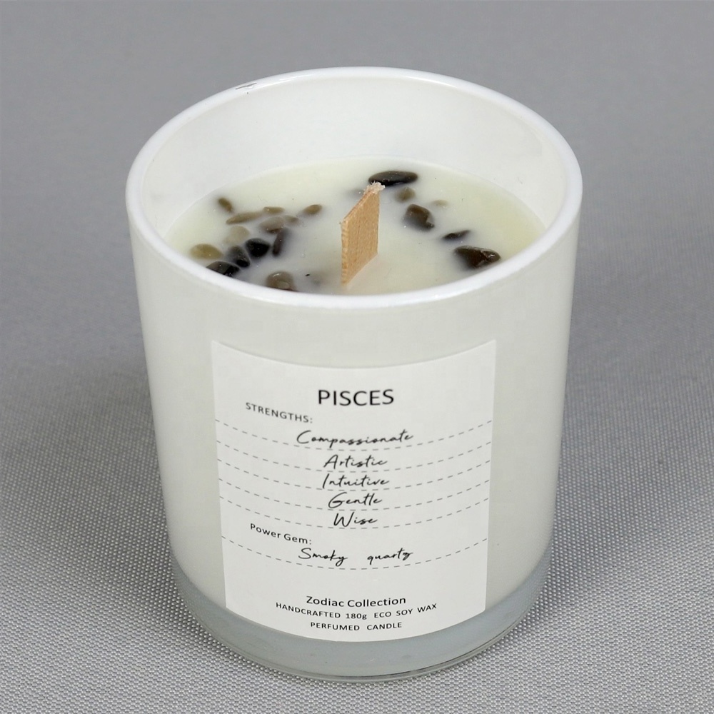 fragance personalized organic essential oil handmade fragrance home decorative beeswax aroma Crystal Candle