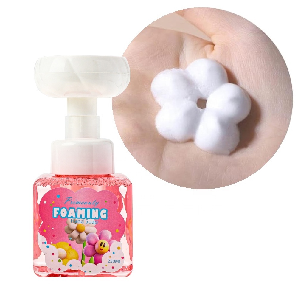 Kids Adults Cruelty Free and Vegan Friendly Flower Stamp Moisturizing Foam Hand Wash Soap