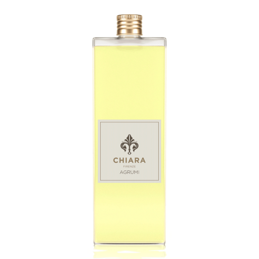 Ambient fragrance diffuser Chiara Firenze Agrumi 200 ML Bottle Sticks Made in Italy Grapefruit combine with Sweet Orange peels