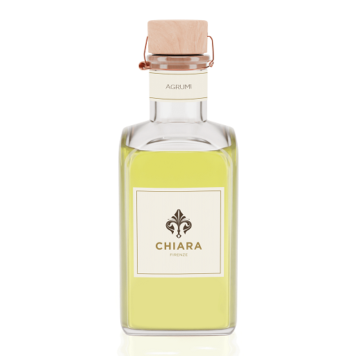 Ambient fragrance diffuser Chiara Firenze Agrumi 200 ML Bottle Sticks Made in Italy Grapefruit combine with Sweet Orange peels