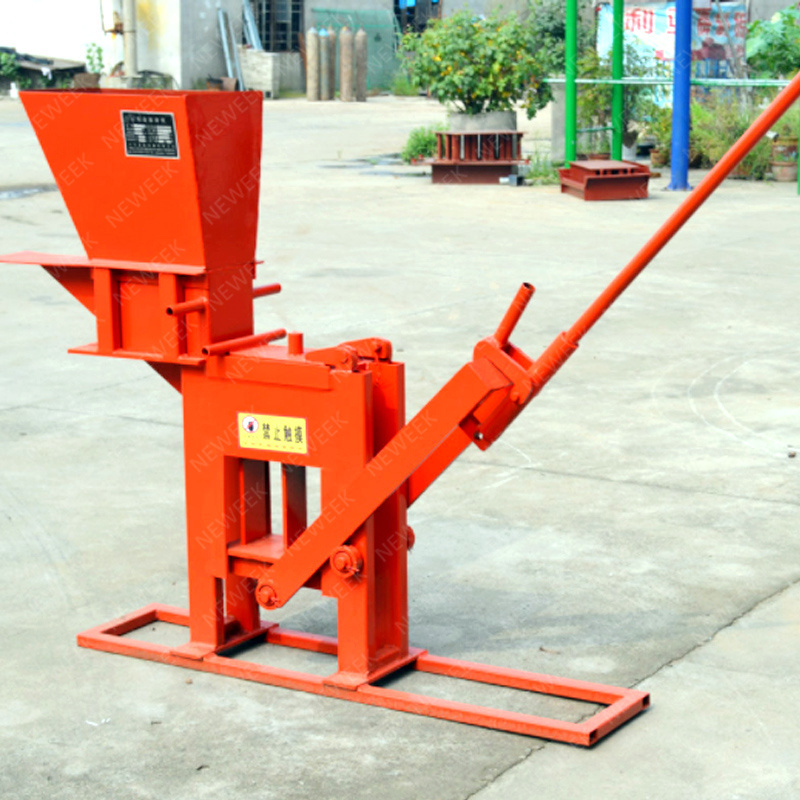 NEWEEK manual block eco hollow clay brick making machine small