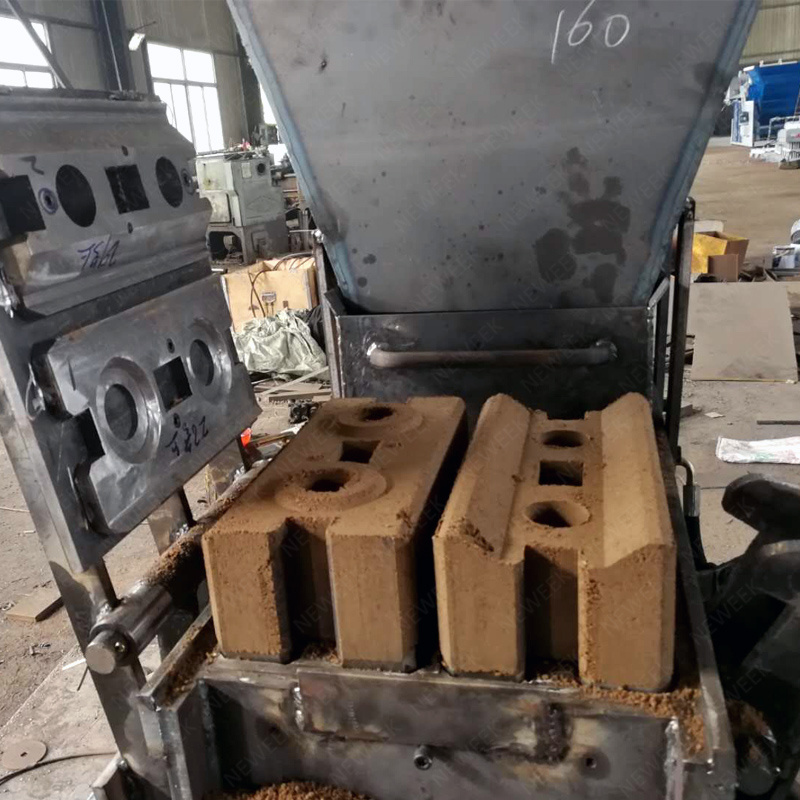 NEWEEK 2-25 model south africa diesel interlocking soil brick manual clay brick making machine