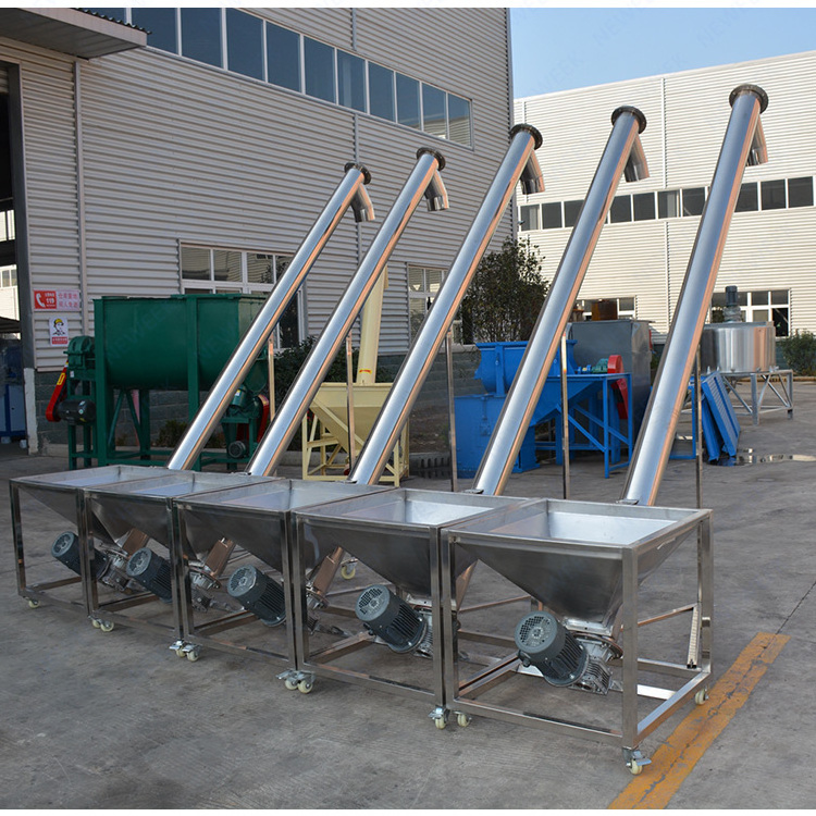 NEWEEK Best selling screw auger feeder conveyor with hopper rice hopper screw conveyor small screw feeder