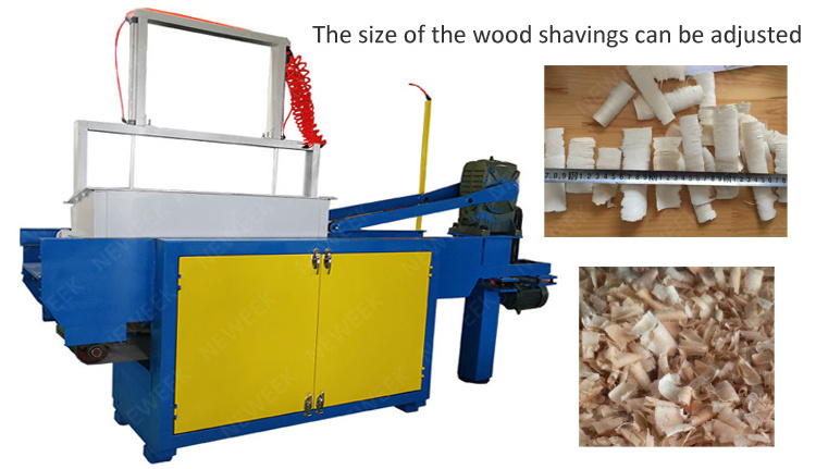 NEWEEK 500 kg/h  electric or diesel wood wool shaving  wood shaving sawdust crusher machine