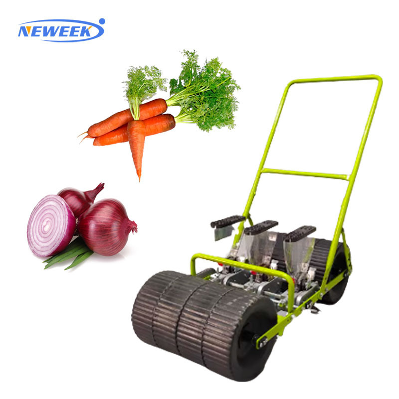 NEWEEK 3 rows hand push turnip radish seeder carrot seed onion planting machine