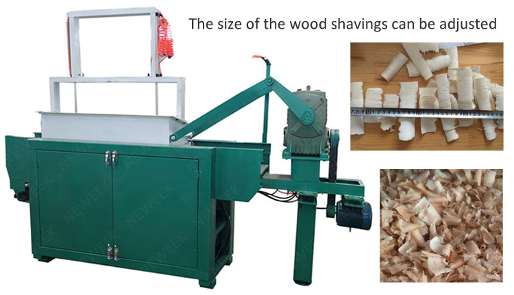 NEWEEK 500 kg/h  electric or diesel wood wool shaving  wood shaving sawdust crusher machine